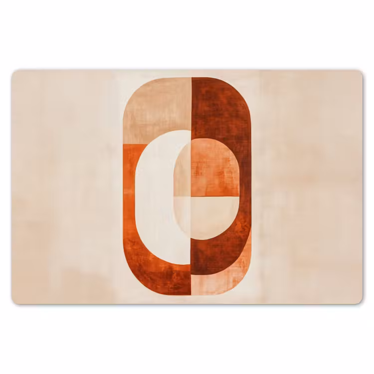Placemat - 6 stuks - Illustratie - Abstract - Vormen - Rood — 7