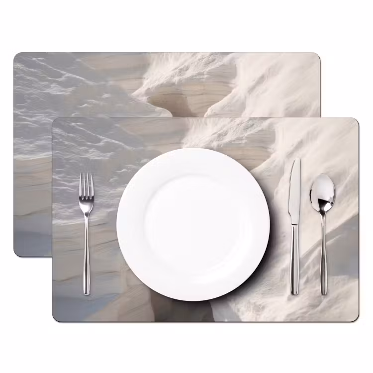 Placemat - 6 stuks - Kloof - Wit - Sneeuw — 2