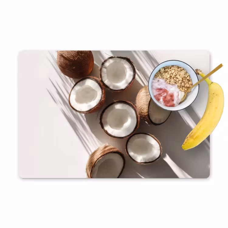 Placemat - 6 stuks - Kokosnoten - Bruin - Shaduw — 1