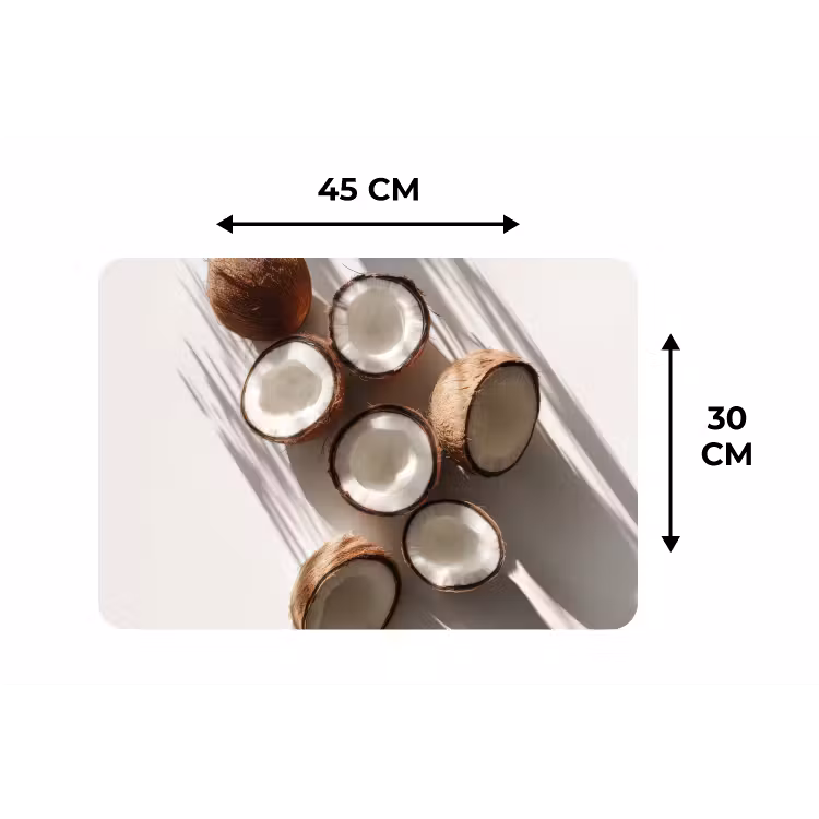 Placemat - 6 stuks - Kokosnoten - Bruin - Shaduw — 3