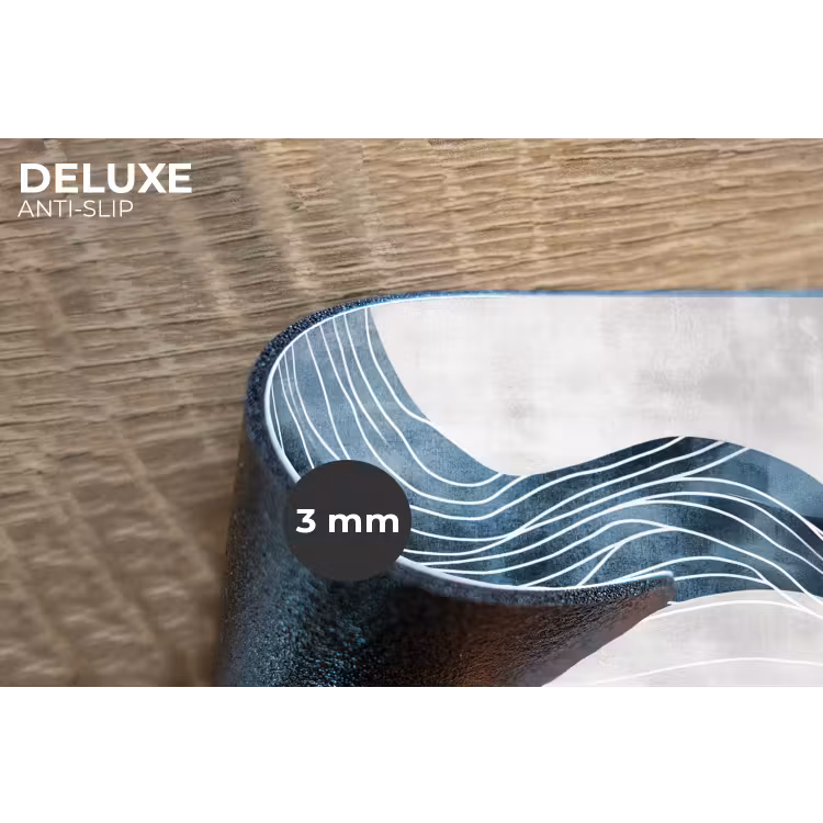 Placemat - 6 stuks - Lijnen - Golven - Abstract - Blauw — 4