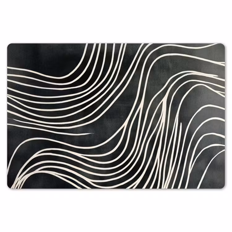 Placemat - 6 stuks - Lijnen - Patroon - Abstract - Wit — 7