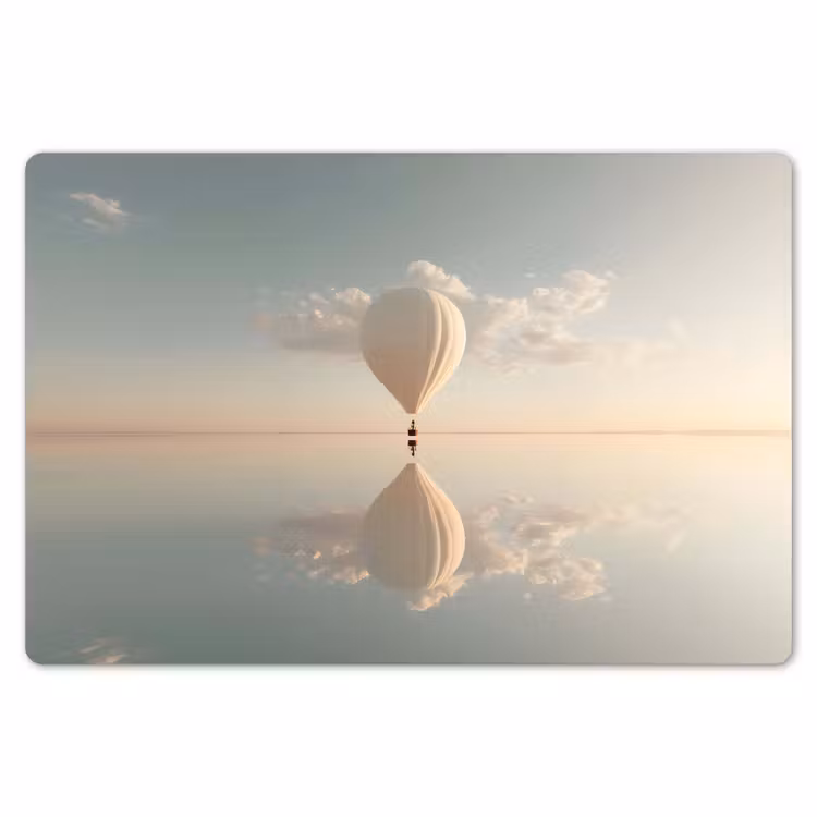 Placemat - 6 stuks - Luchtballon - Wolken - Water - Blauw — 7