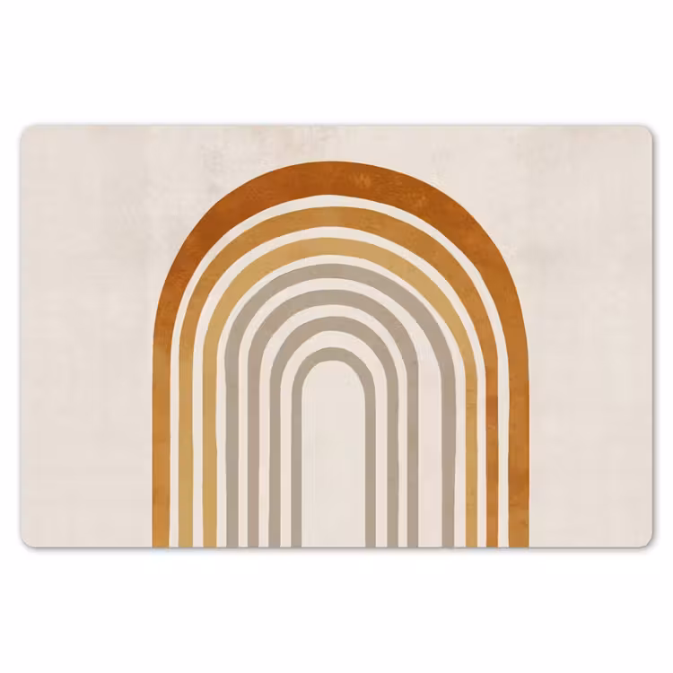 Placemat - 6 stuks - Minimalistisch - Boog - Lijnen - Beige — 7