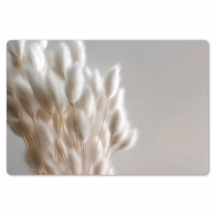 Placemat - 6 stuks - Pluimen - Beige - Minimalistisch — 7