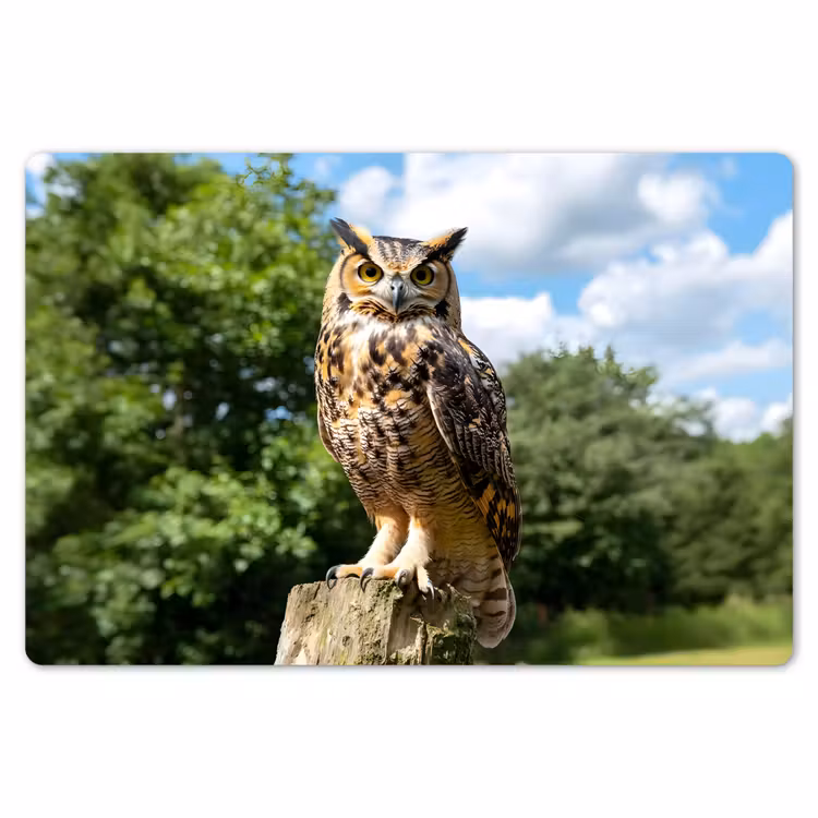 Placemat - 6 stuks - Uil - Boomstronk - Bos - Lucht — 7