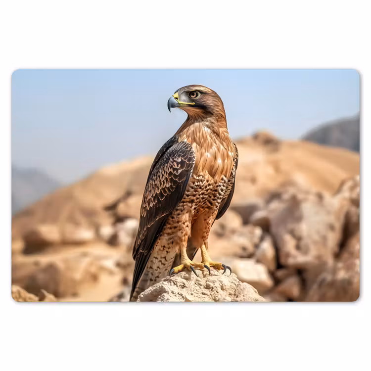 Placemat - 6 stuks - Valk - Vogel - Rots - Macht — 7