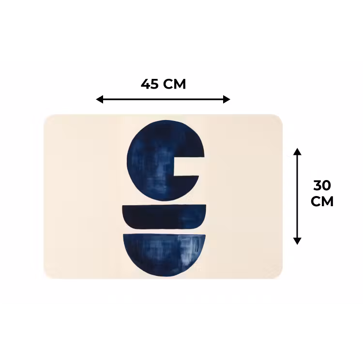 Placemat - 6 stuks - Vormen - Blauw - Abstract — 3