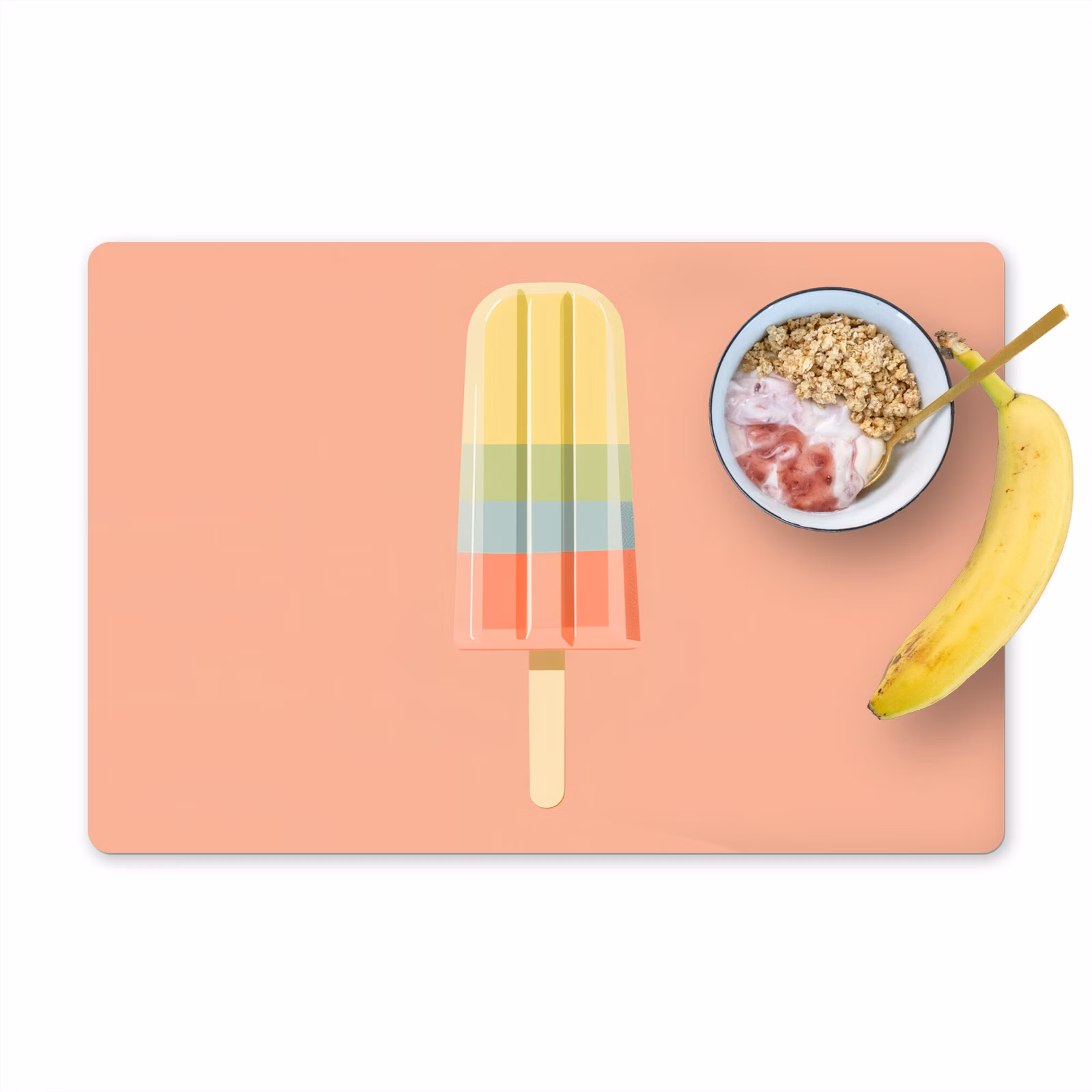 Placemat - 6 stuks - Waterijsje - Pasteltinten - Minimalistisch — 1