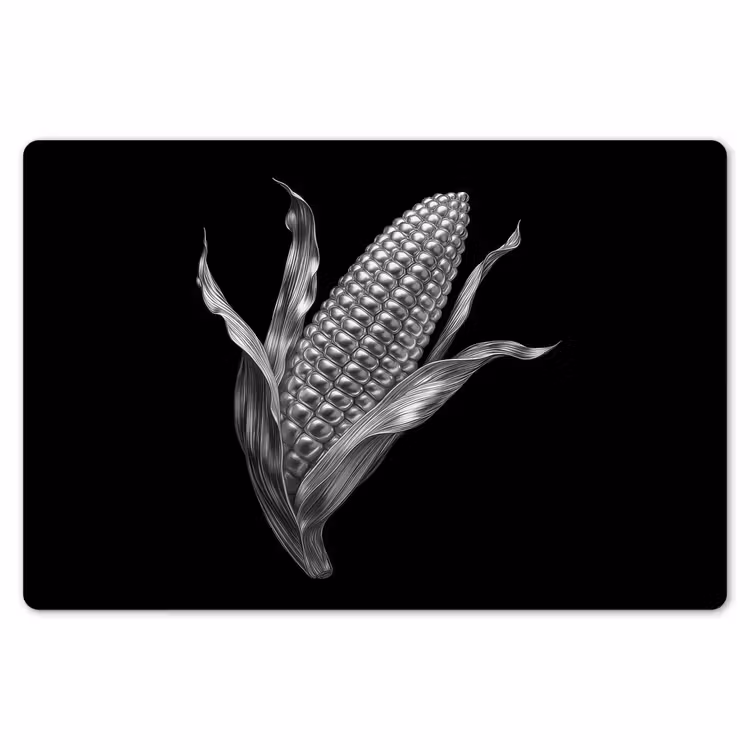 Placemat - 6 stuks - Maïskolf - Glanzend metaal - Elegant — 7