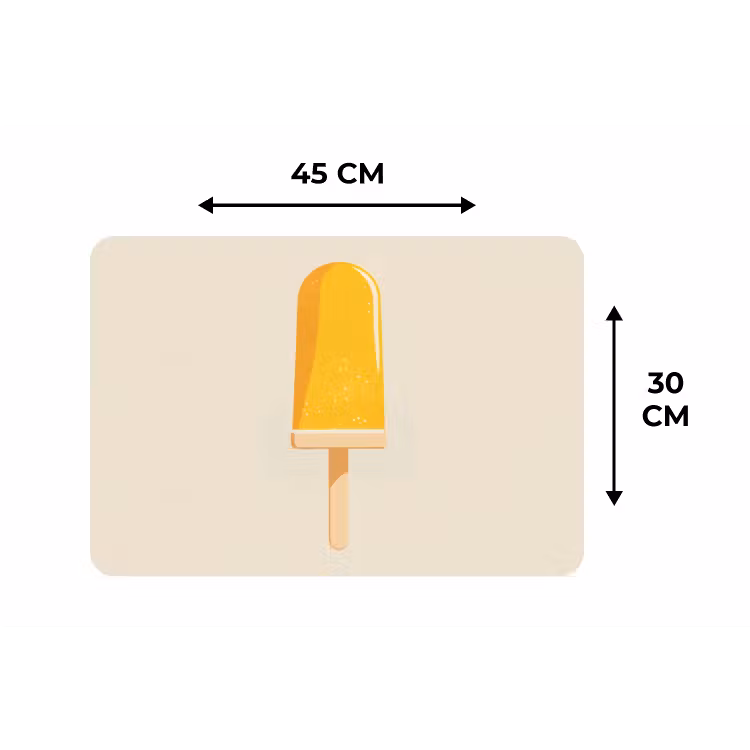 Placemat - 6 stuks - Oranje - Stokje - Waterijsje — 3