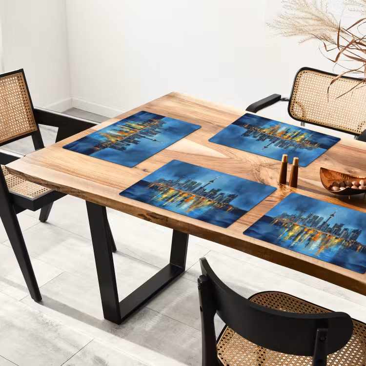 Placemat - 6 stuks - Skyline Toronto - Water - Stadslichten - Toren — 5