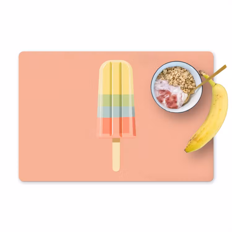 Placemat - 6 stuks - Waterijsje - Pasteltinten - Minimalistisch — 1