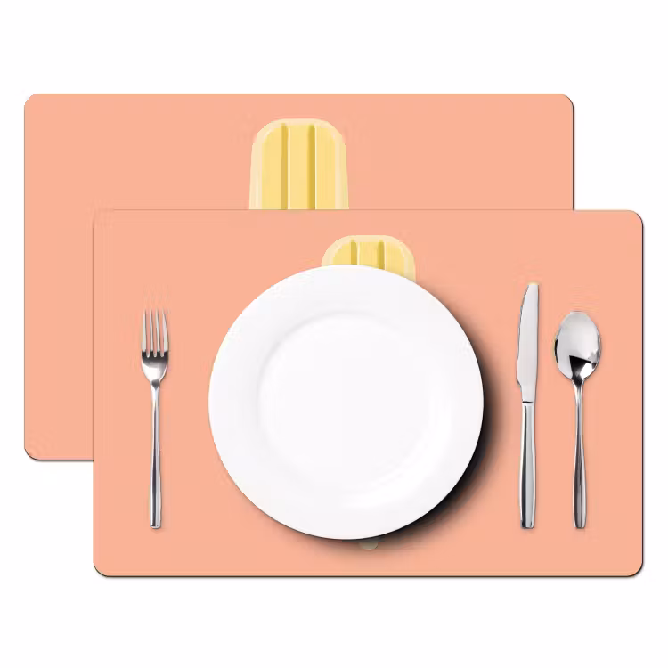 Placemat - 6 stuks - Waterijsje - Pasteltinten - Minimalistisch — 2