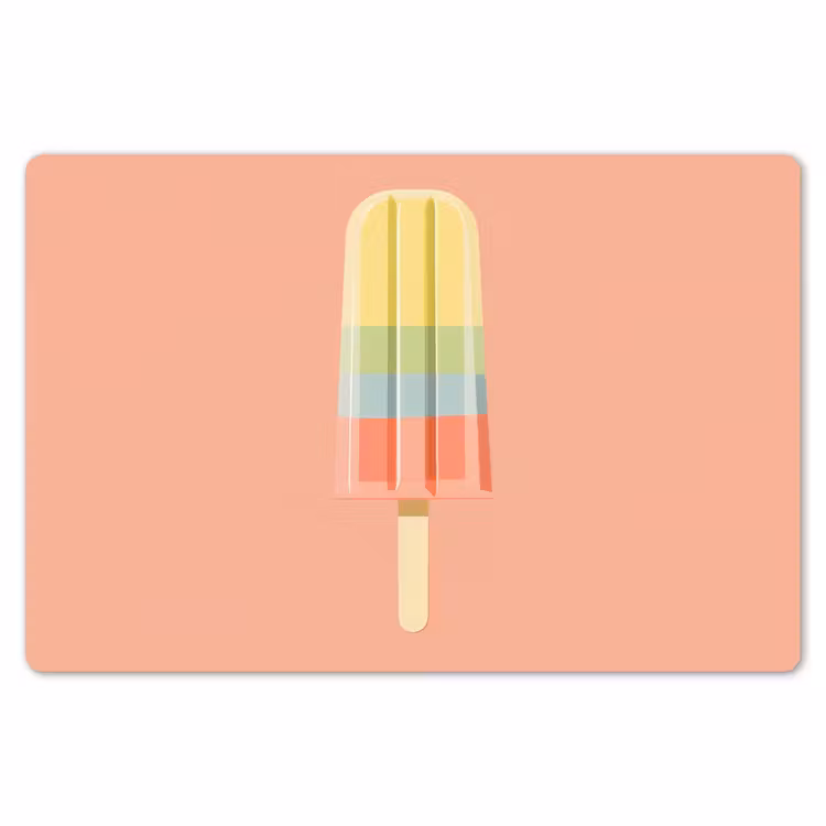 Placemat - 6 stuks - Waterijsje - Pasteltinten - Minimalistisch — 7
