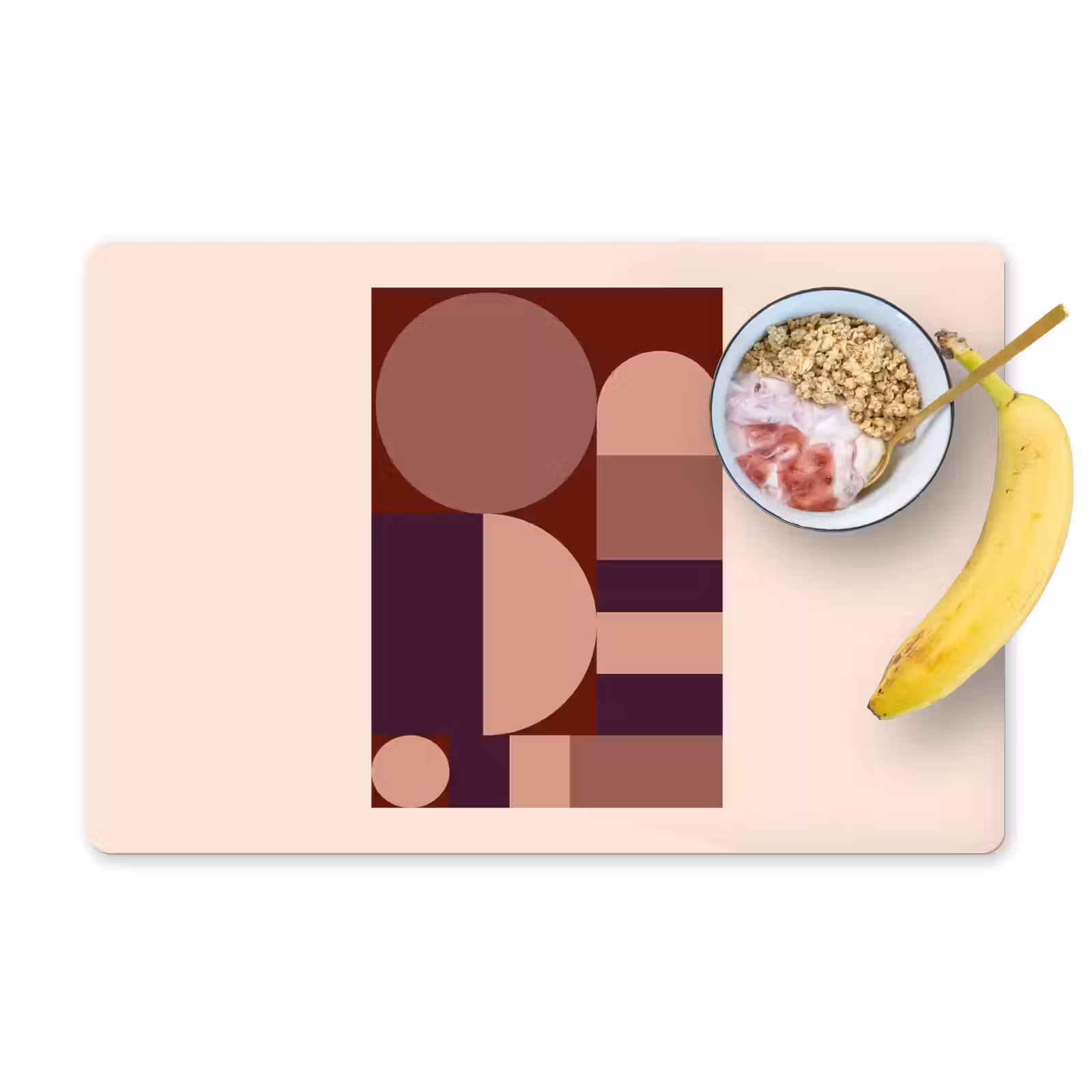 Placemat - 6 stuks - Geometrisch - Cirkels - Rood — 1
