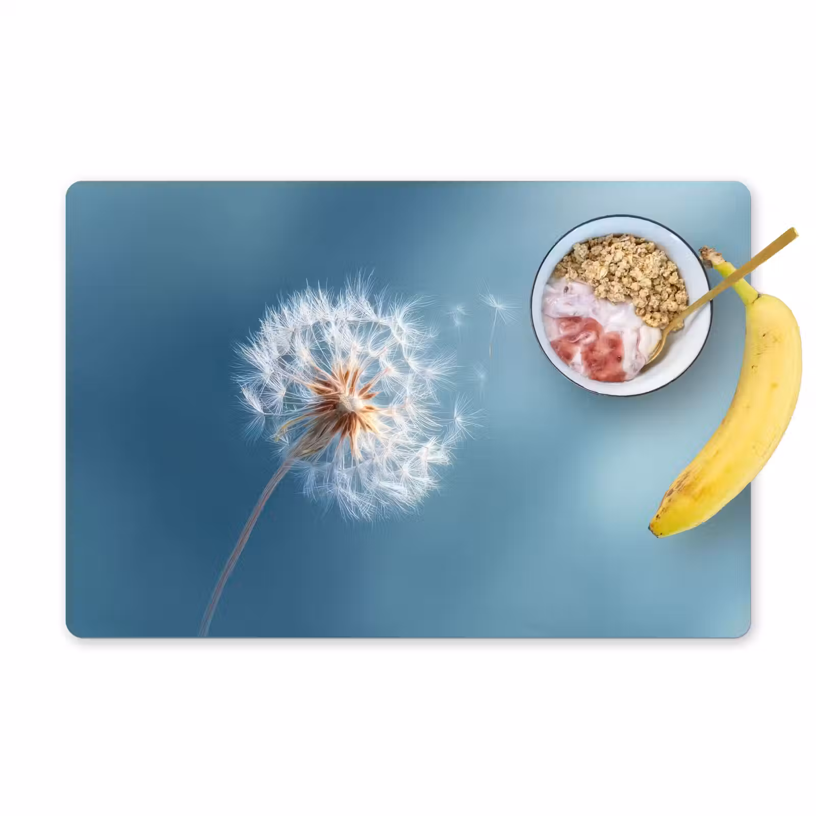 Placemat - 6 stuks - Paardenbloem - Wind - Blauw — 1