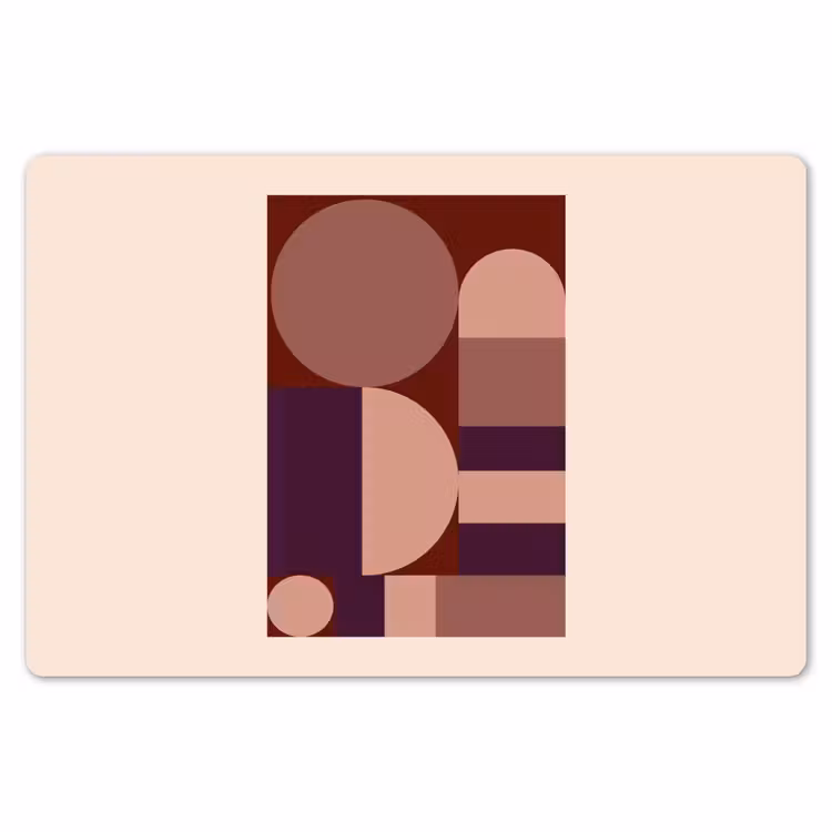 Placemat - 6 stuks - Geometrisch - Cirkels - Rood — 7