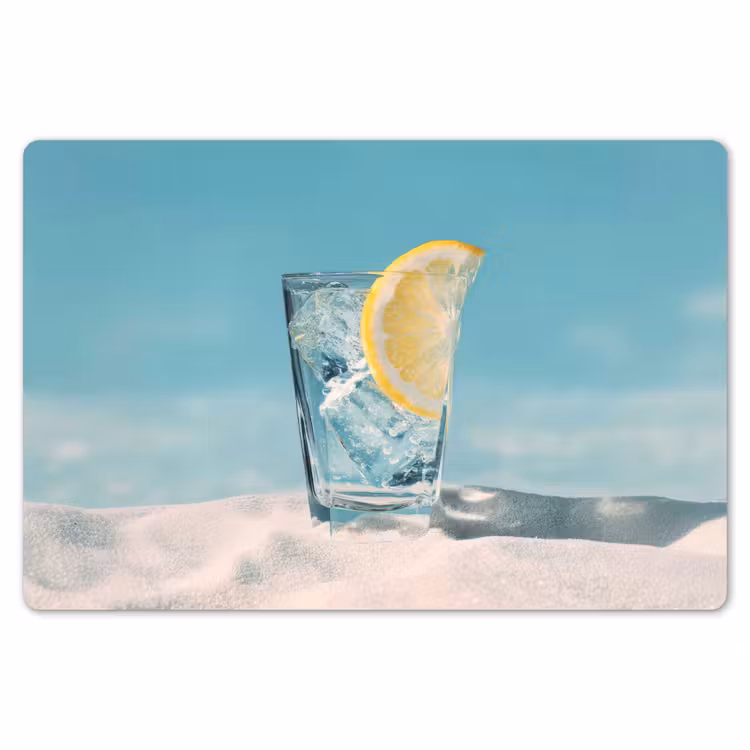 Placemat - 6 stuks - Glas - ijsblokjes - Citroen — 7