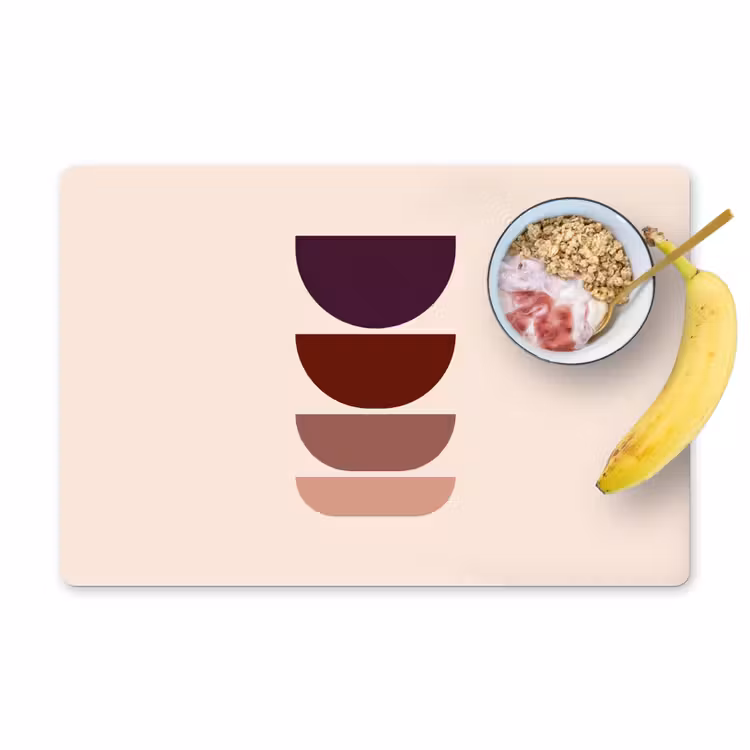 Placemat - 6 stuks - Harmonieus - Symmetrisch - Rood — 1