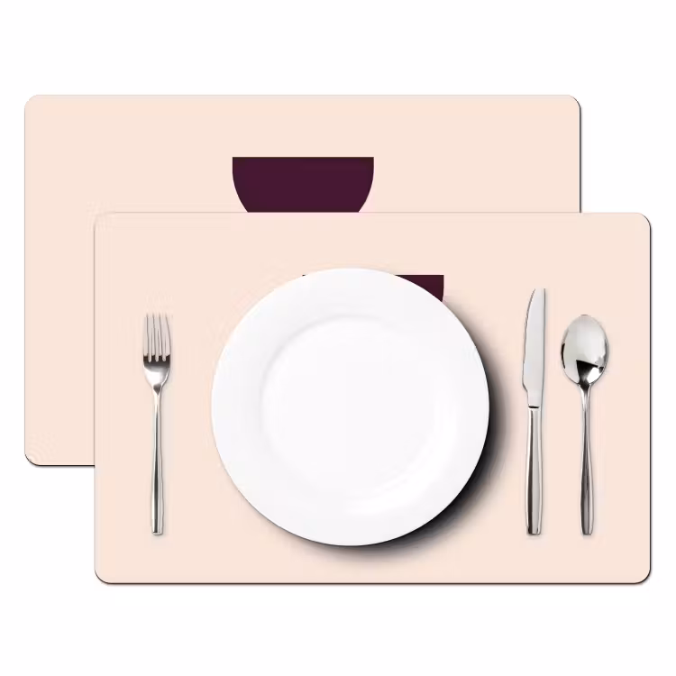 Placemat - 6 stuks - Harmonieus - Symmetrisch - Rood — 2