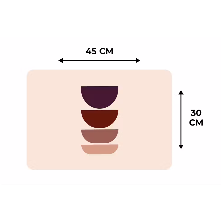 Placemat - 6 stuks - Harmonieus - Symmetrisch - Rood — 3