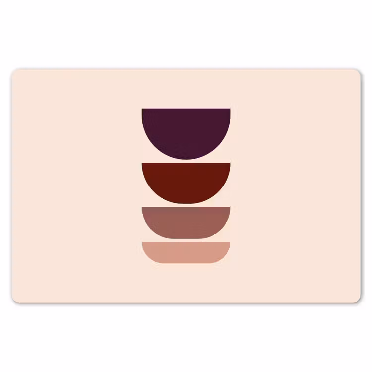 Placemat - 6 stuks - Harmonieus - Symmetrisch - Rood — 7