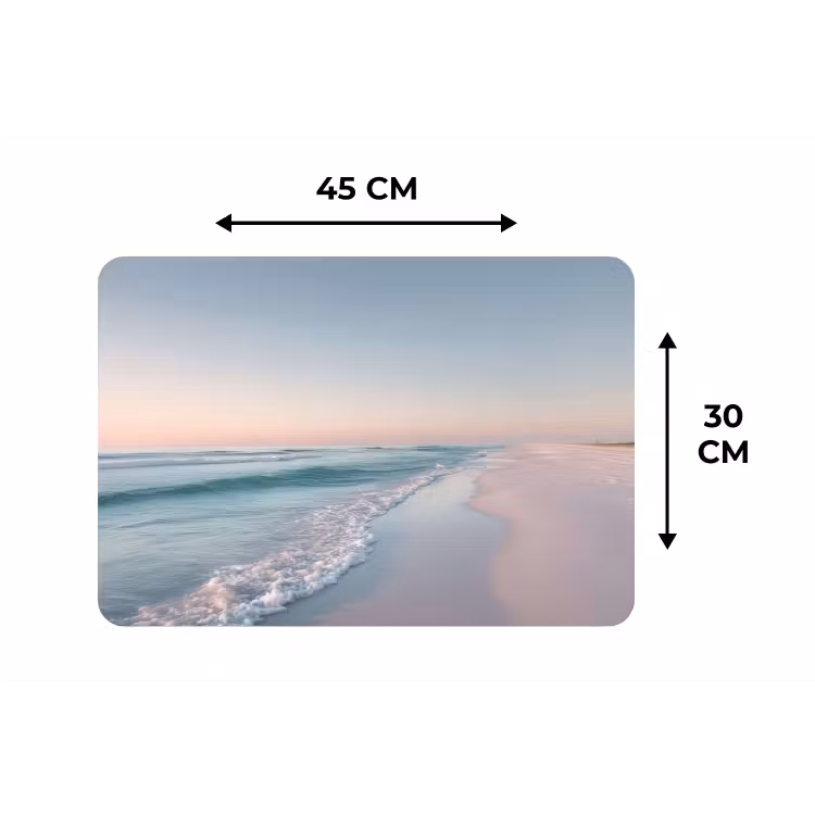Placemat - 6 stuks - Kustlijn - Pastel - water — 3