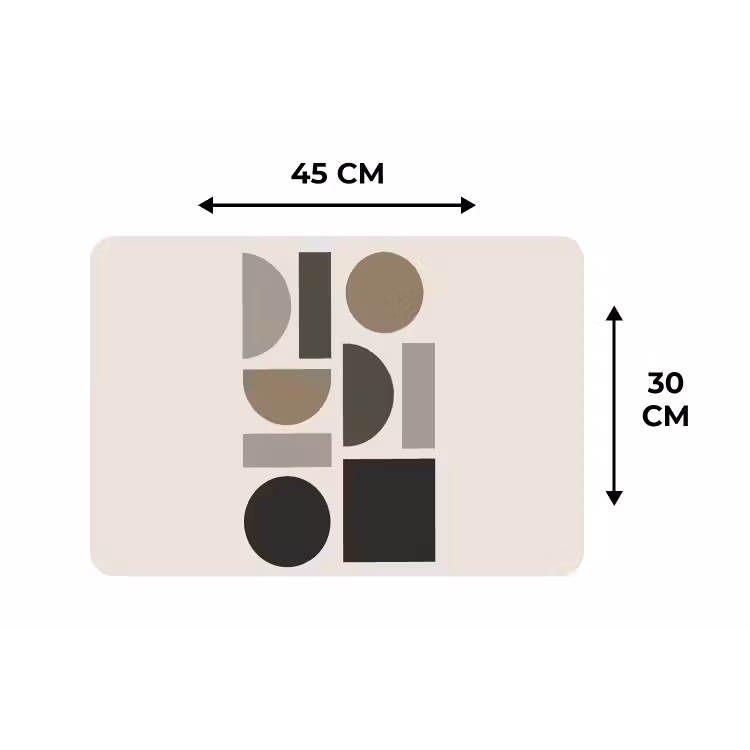 Placemat - 6 stuks - Natuurlijke tinten - Grafisch - Verticale compositie — 3