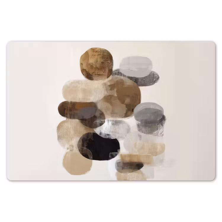 Placemat - 6 stuks - Ovaal - Kleurvlakken - Penseelstreken — 7