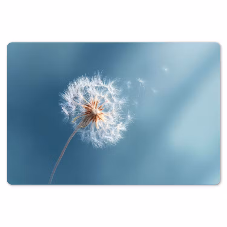 Placemat - 6 stuks - Paardenbloem - Wind - Blauw — 7