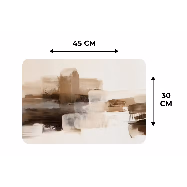 Placemat - 6 stuks - Penseelstreken - Abstract landschap - Rust — 3