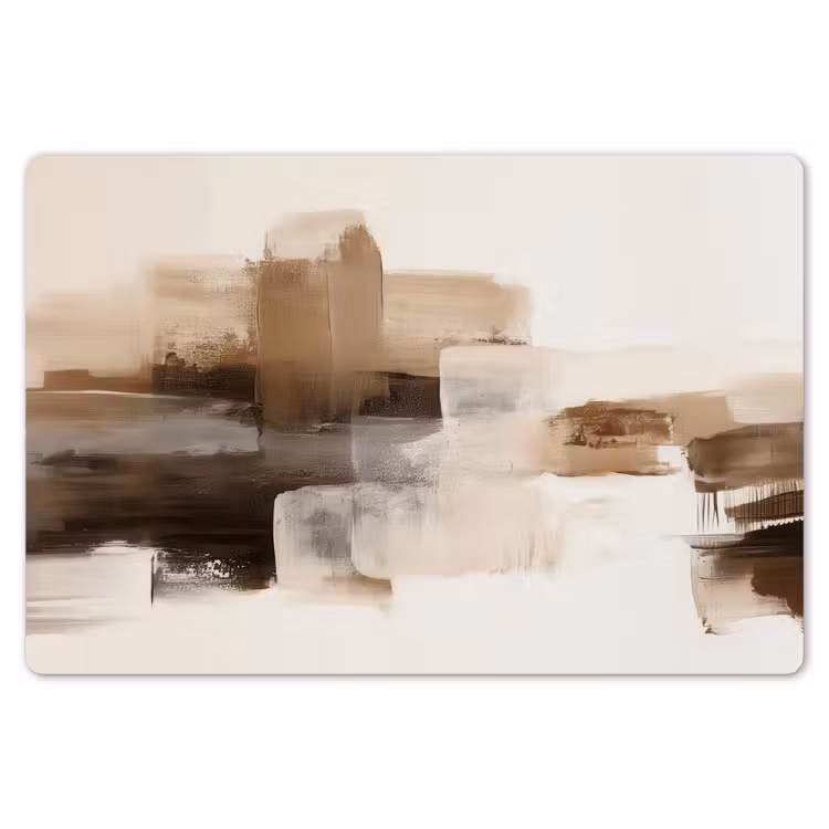 Placemat - 6 stuks - Penseelstreken - Abstract landschap - Rust — 7