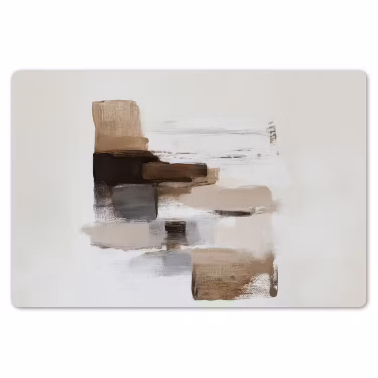 Placemat - 6 stuks - Penseelstreken - Balans - Beige - Bruin — 7