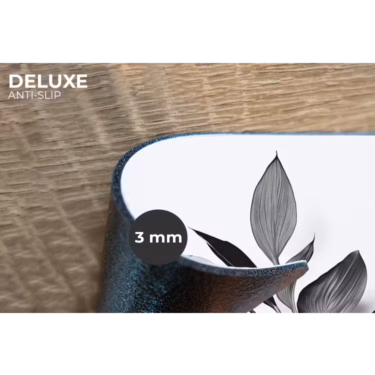 Placemat - 6 stuks - Plant - Bladeren - Minimalistisch - Zwart — 4