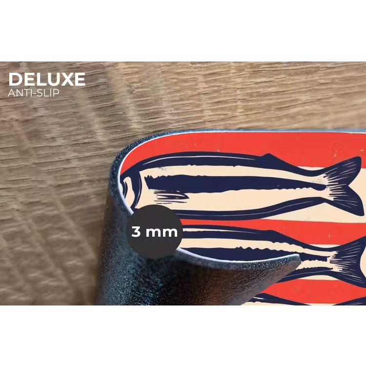 Placemat - 6 stuks - Sardines - Rood en beige strepen — 4