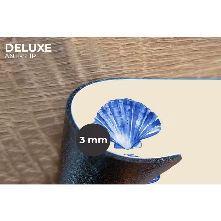 Placemat - 6 stuks - Schelpen - Blauw - Beige — 4