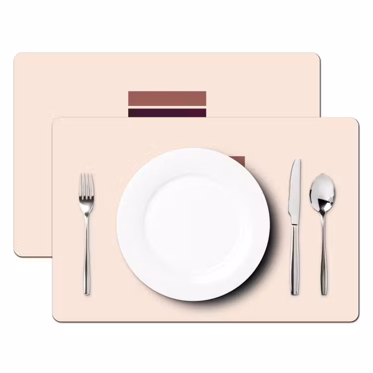 Placemat - 6 stuks - Zandloper - Symmetrisch - Rood - Paars — 2