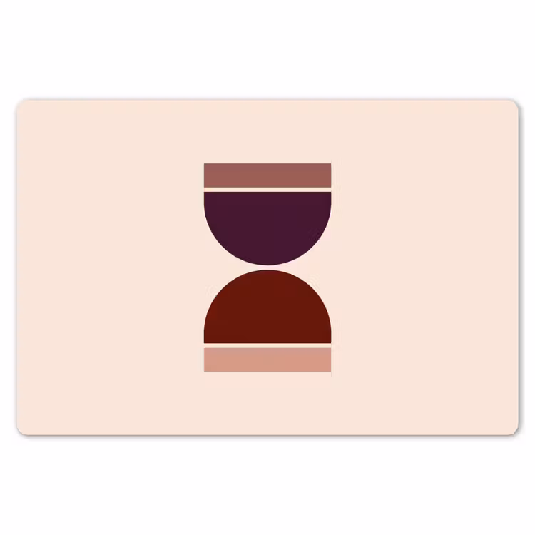Placemat - 6 stuks - Zandloper - Symmetrisch - Rood - Paars — 7