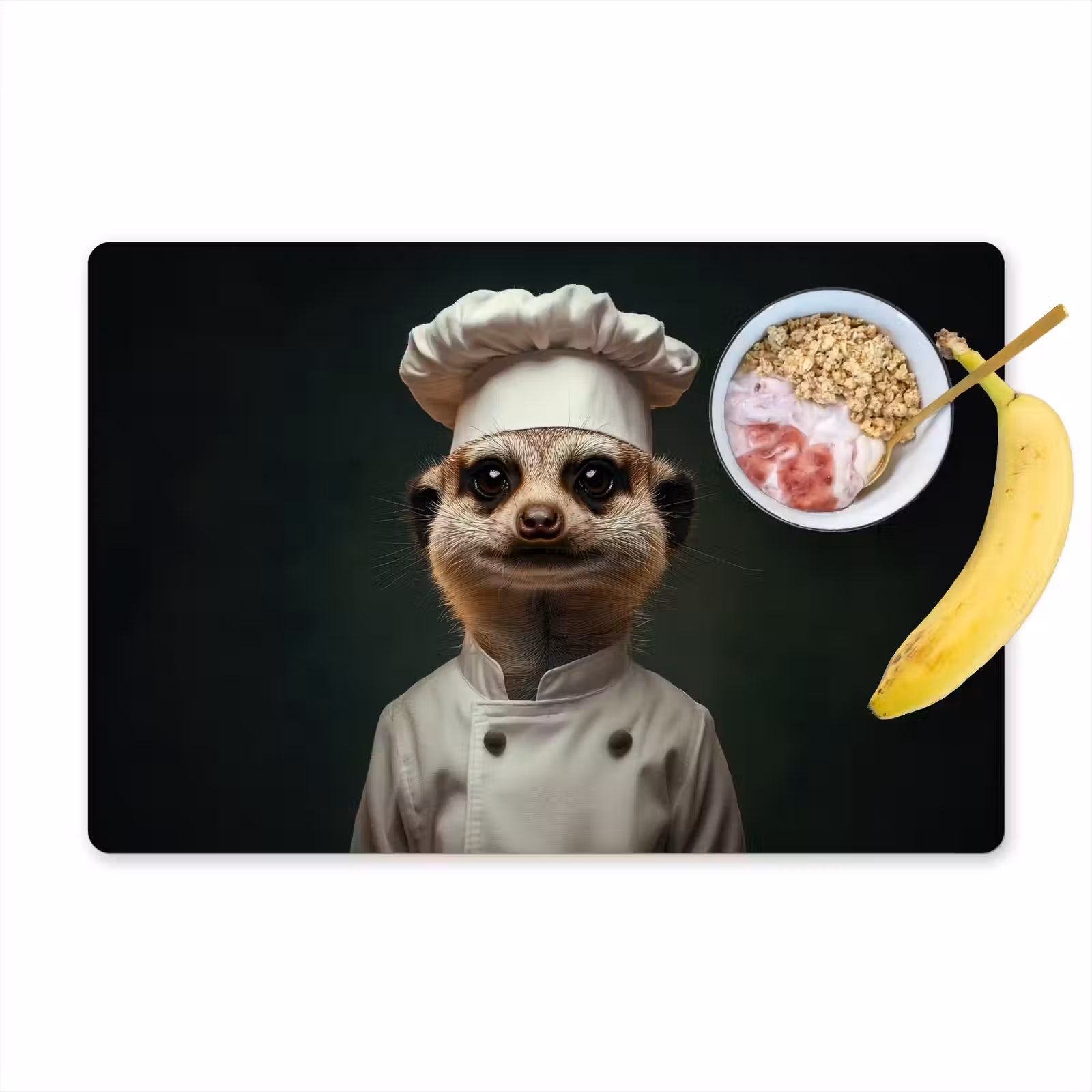 Placemat - 6 stuks - Dier - Kok - Stokstaartje — 1