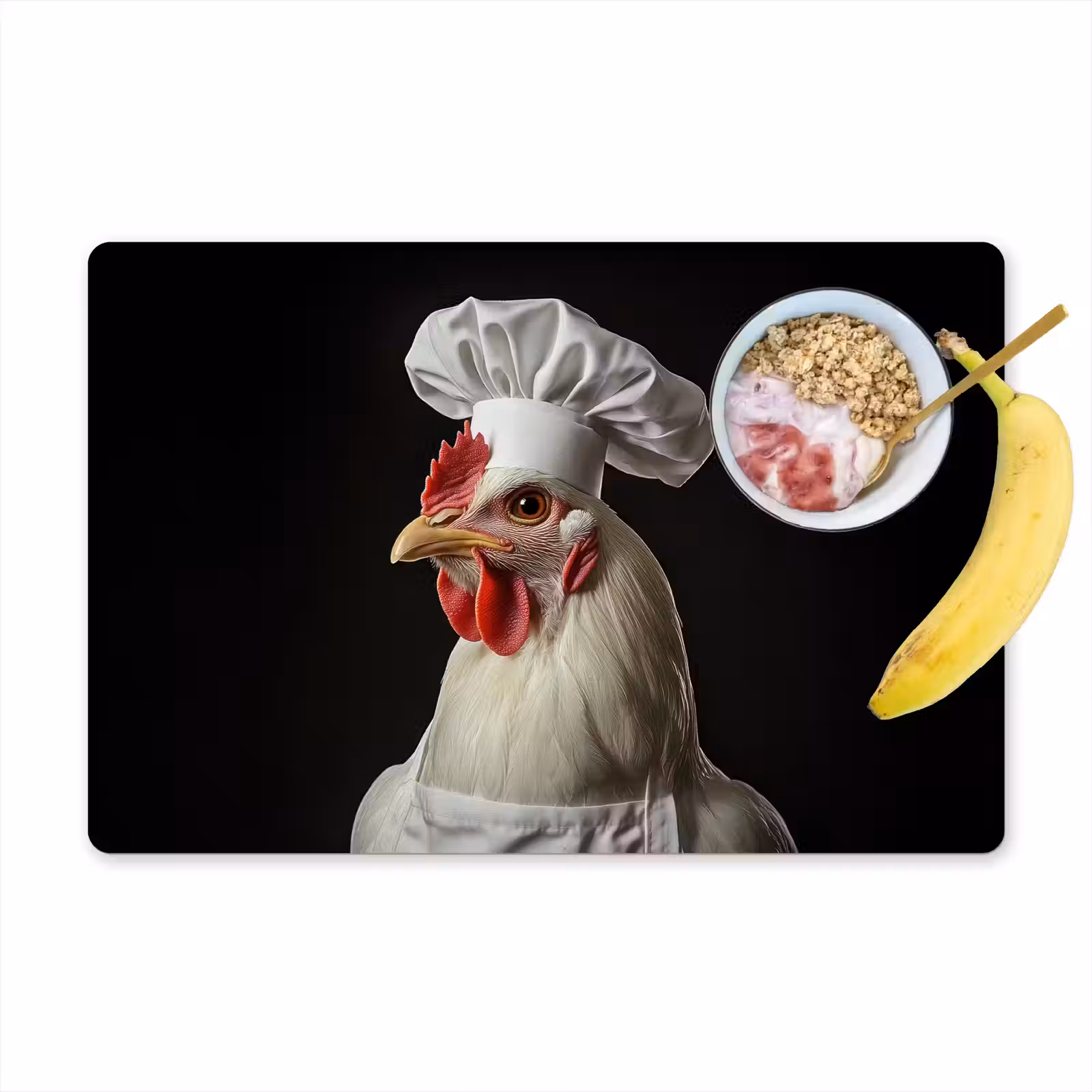 Placemat - 6 stuks - Kok - Rood - Kip — 1
