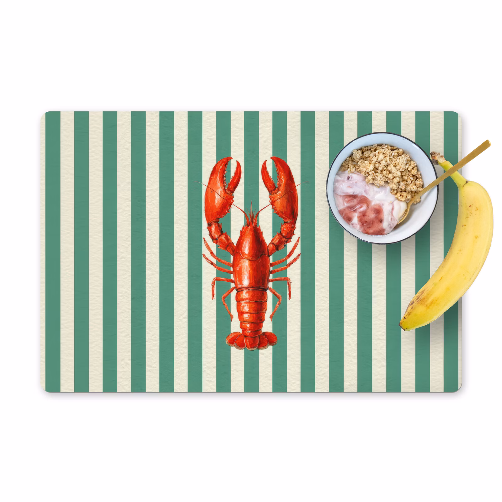 Placemat - 6 stuks - Kreeft - Strepen - Realistisch - Zomers — 1