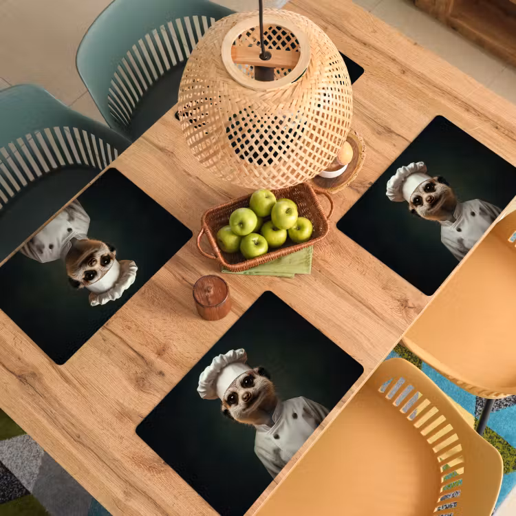 Placemat - 6 stuks - Dier - Kok - Stokstaartje — 6