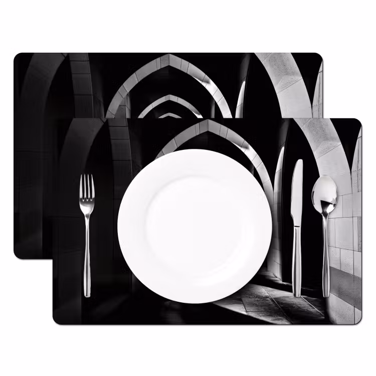 Placemat - 6 stuks - Gang - Bogen - Schaduw - Diepte — 2