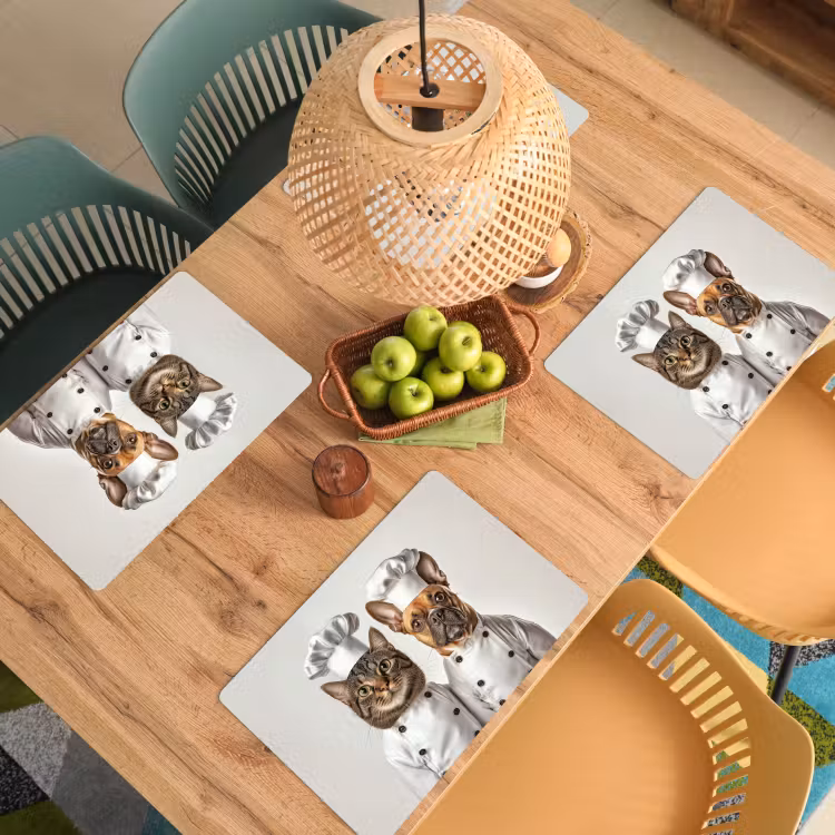Placemat - 6 stuks - Kat - Hond - Kokskleding — 6