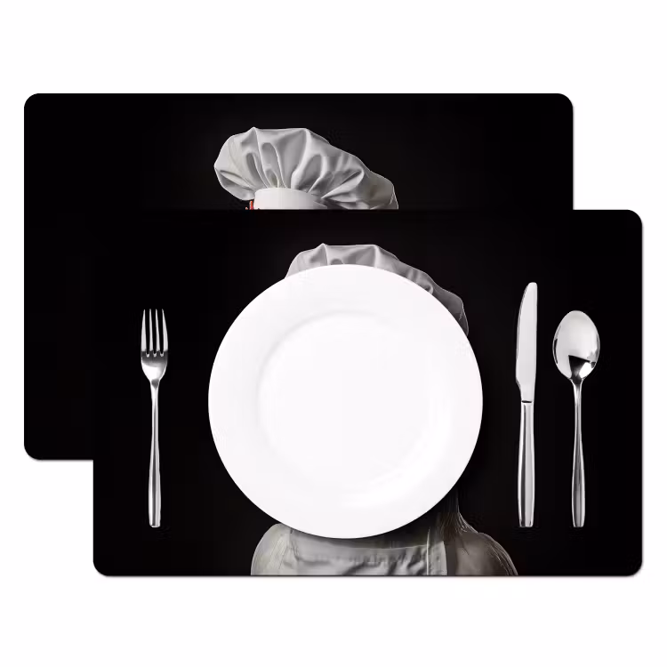 Placemat - 6 stuks - Kok - Rood - Kip — 2