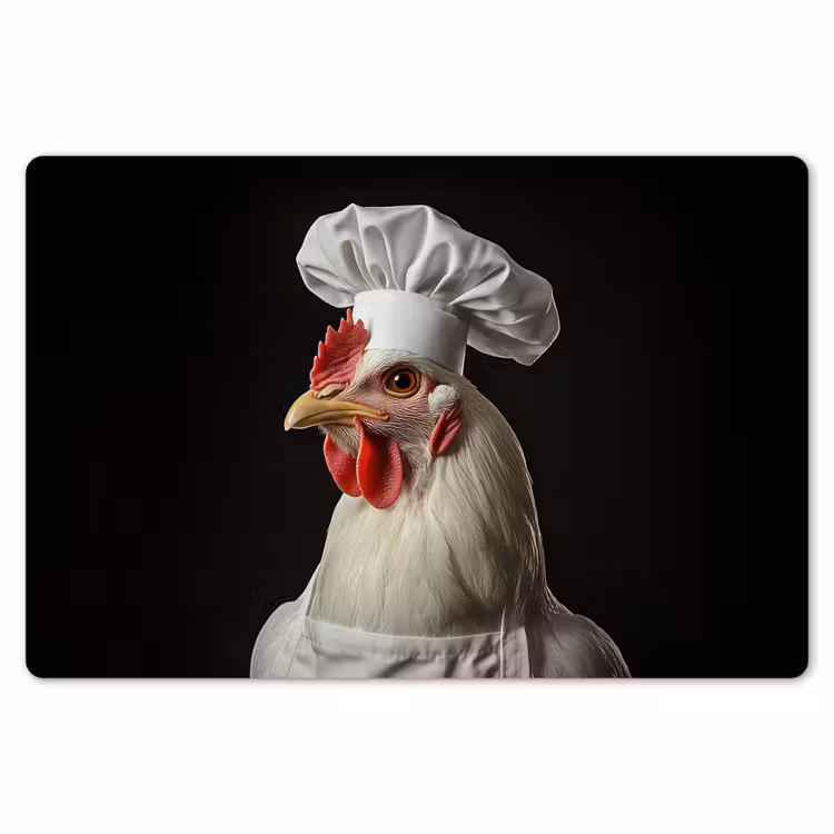 Placemat - 6 stuks - Kok - Rood - Kip — 7