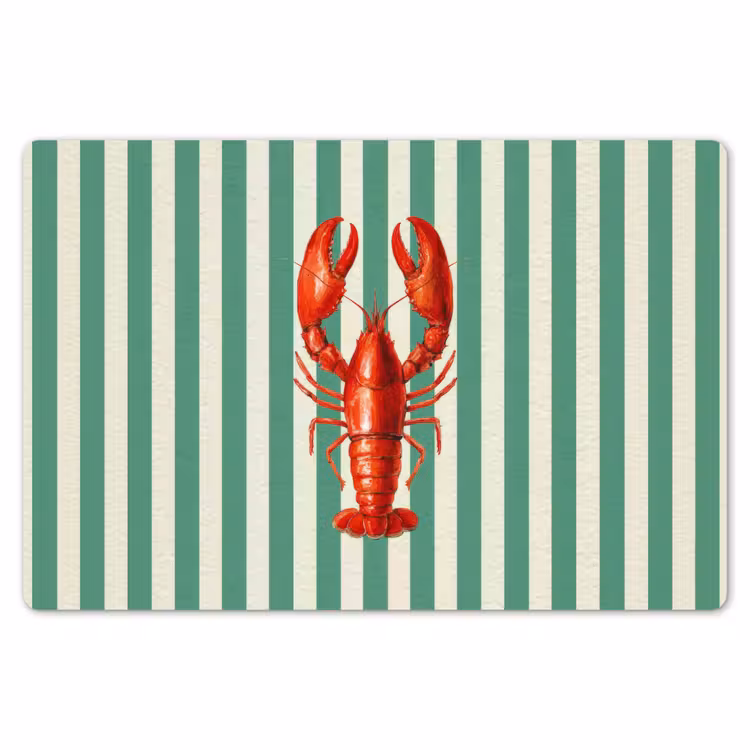 Placemat - 6 stuks - Kreeft - Strepen - Realistisch - Zomers — 7