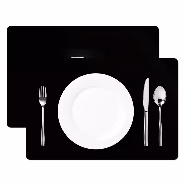 Placemat - 6 stuks - Maan - Hemel - Zwart - Schaduw — 2