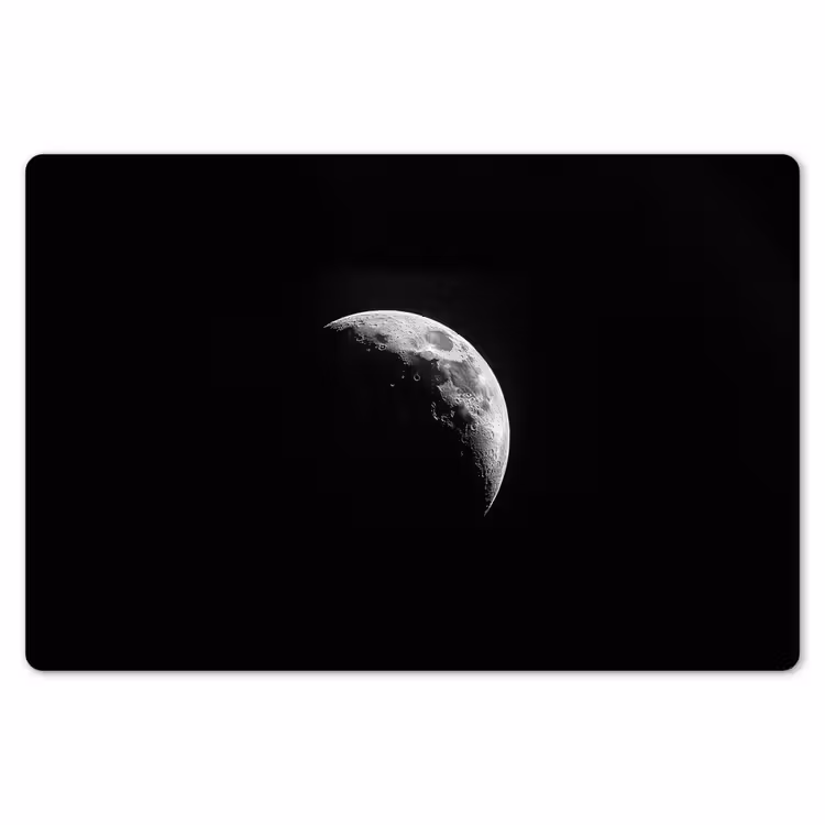 Placemat - 6 stuks - Maan - Hemel - Zwart - Schaduw — 7